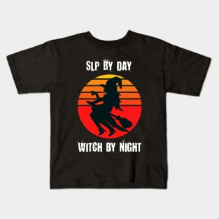 SLP By Day Witch By Night Kids T-Shirt